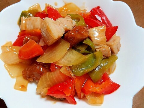 中華名菜「酢豚」を調味料にして、５～６人分に増量